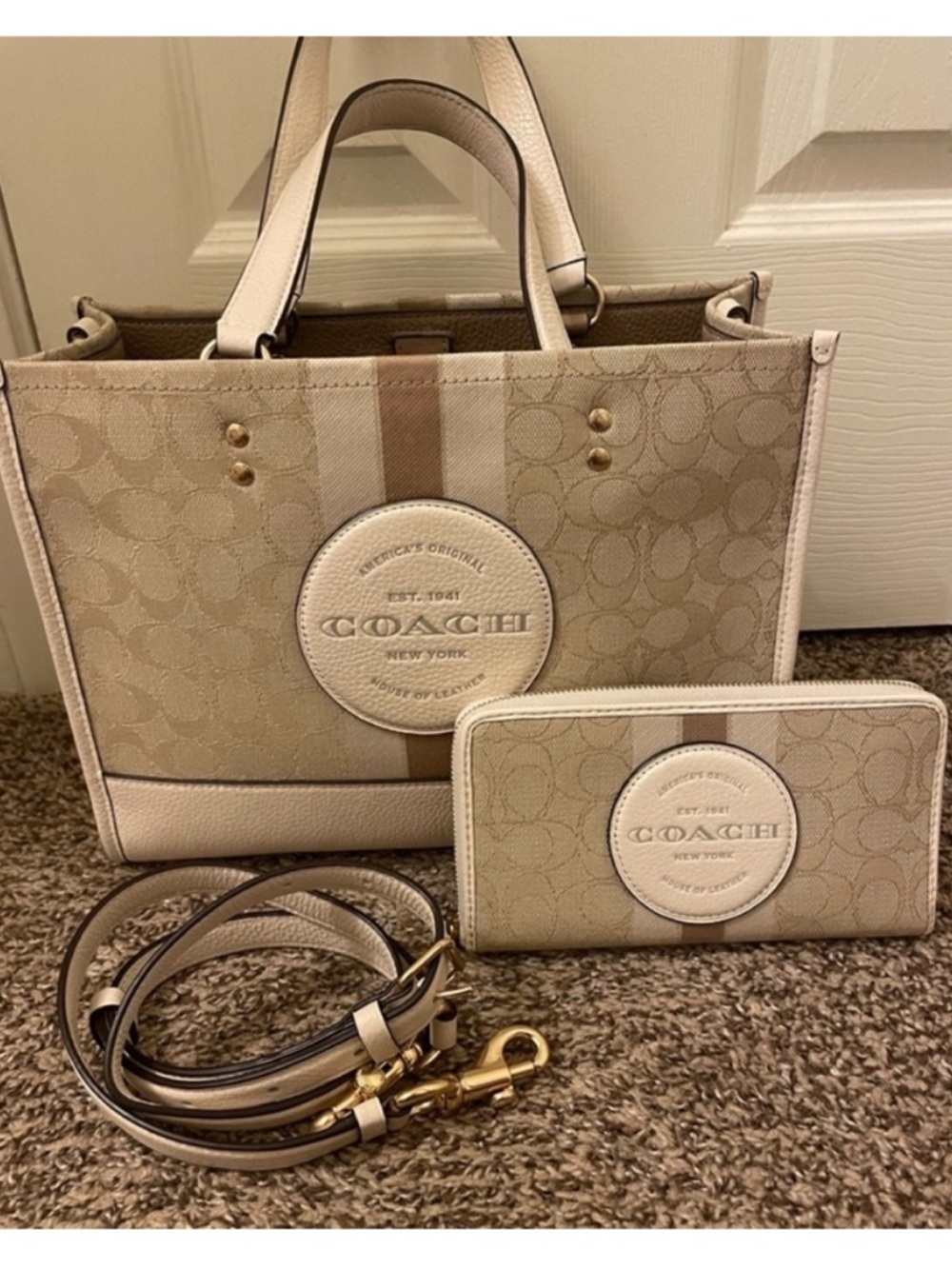 Coach Dempsey Tote Bag with Matching Wallet